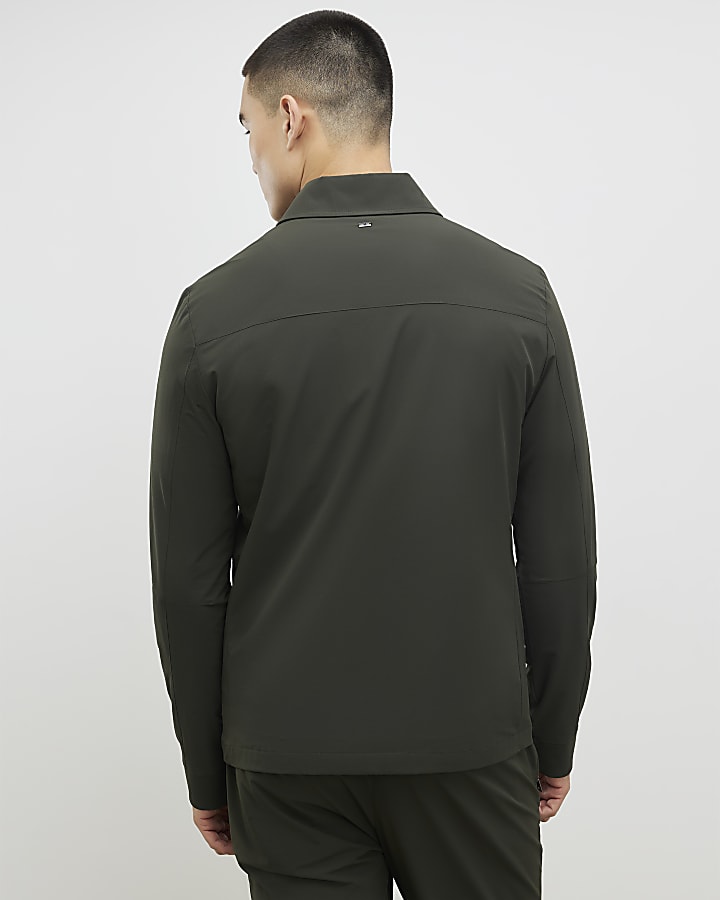 River Island Khaki Muscle Fit Shacket