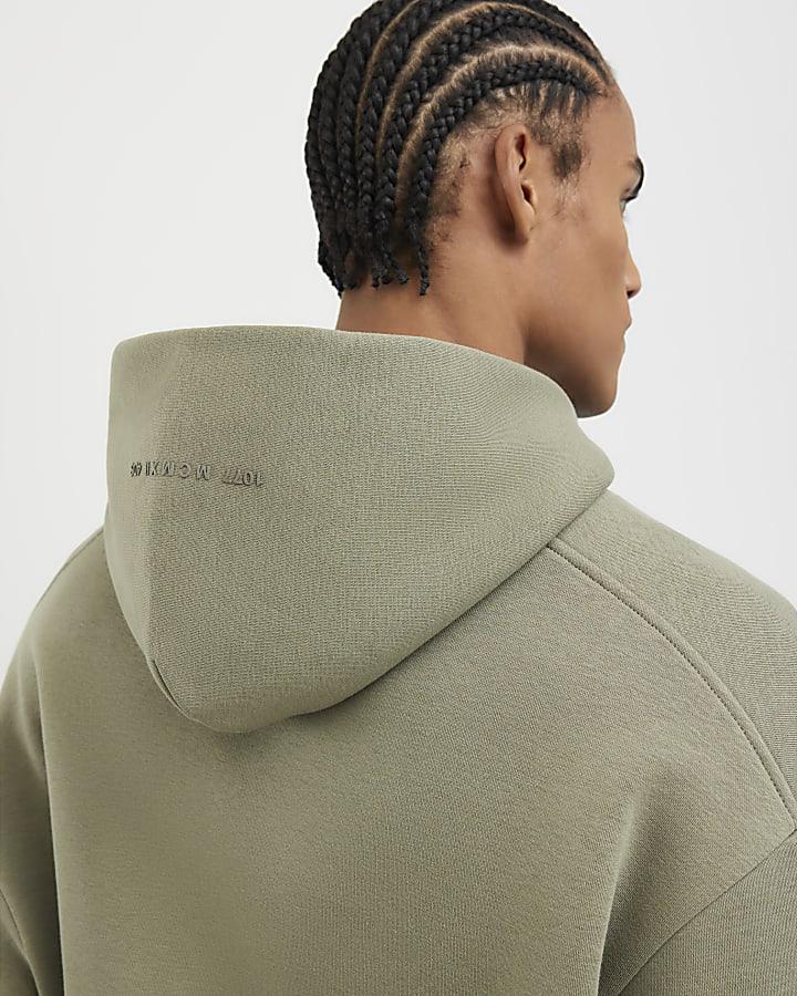 River Island Khaki Oversized Fit Hoodie