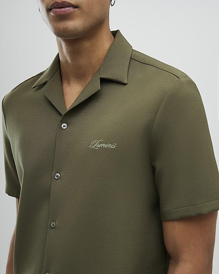 River Island Khaki Regular Fit Luminis Shirt