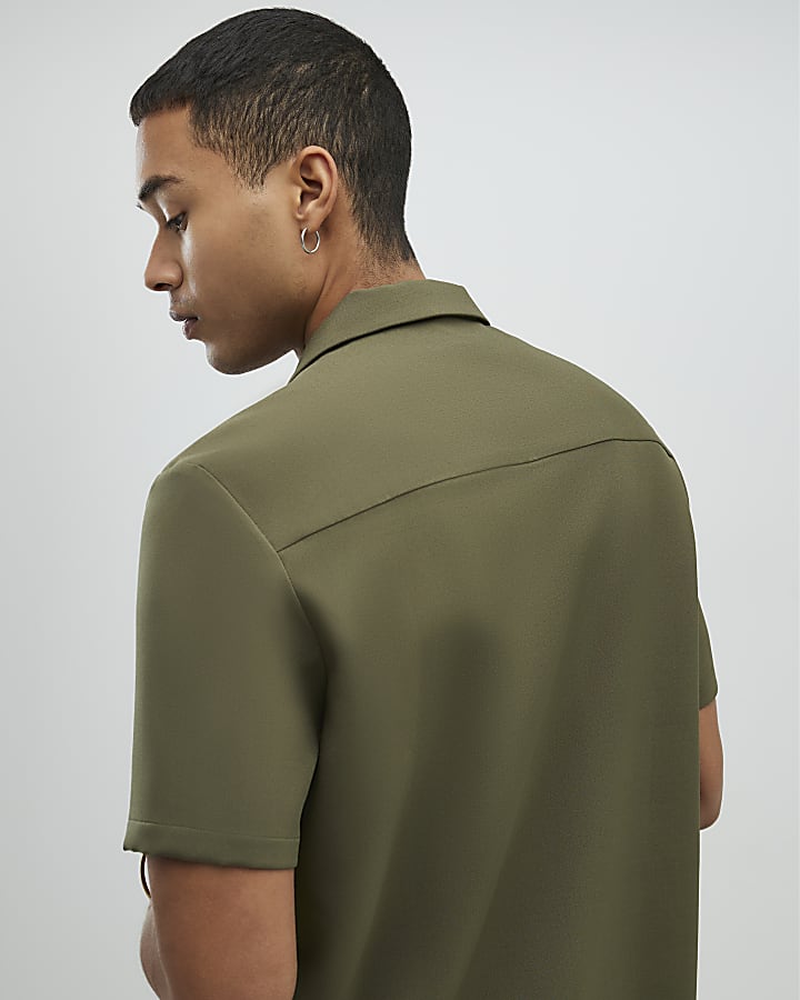 River Island Khaki Regular Fit Luminis Shirt