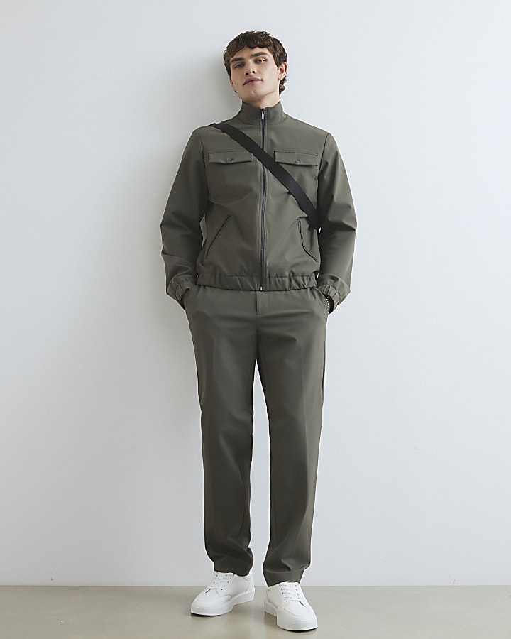 River Island Khaki Skinny Fit Trousers
