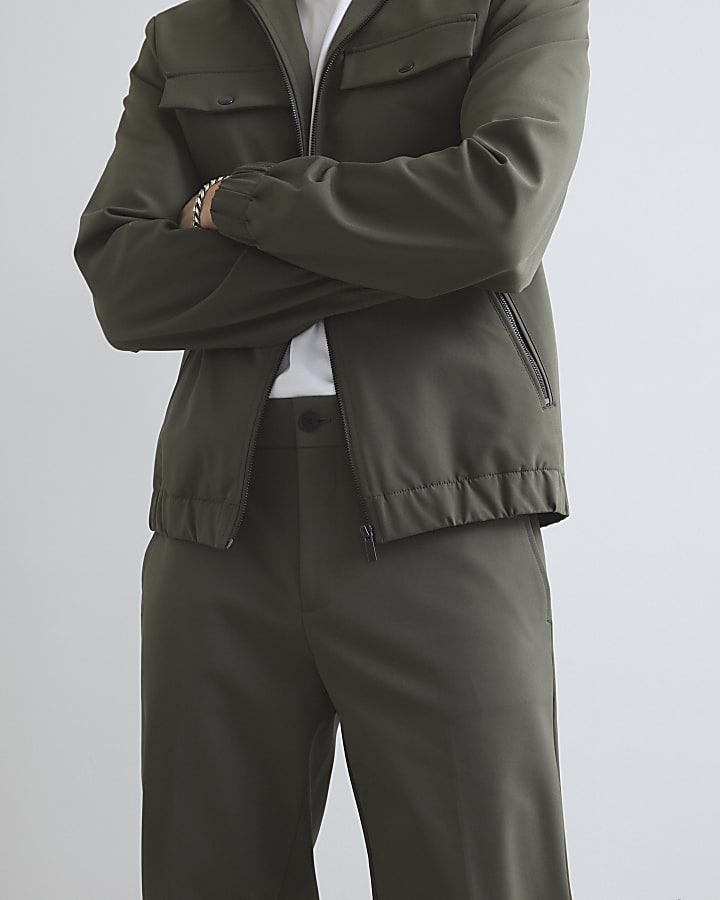 River Island Khaki Skinny Fit Trousers