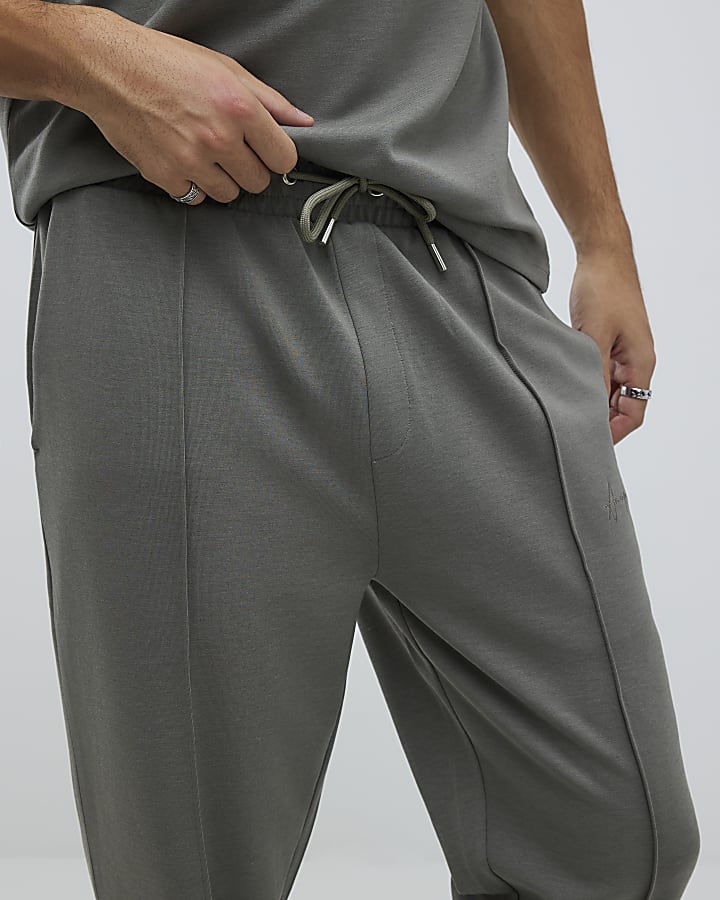 River Island Khaki Slim Fit Joggers