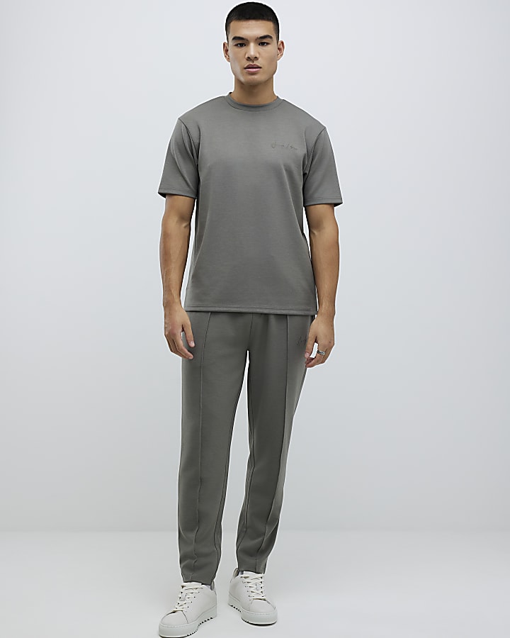 River Island Khaki Slim Fit T-Shirt
