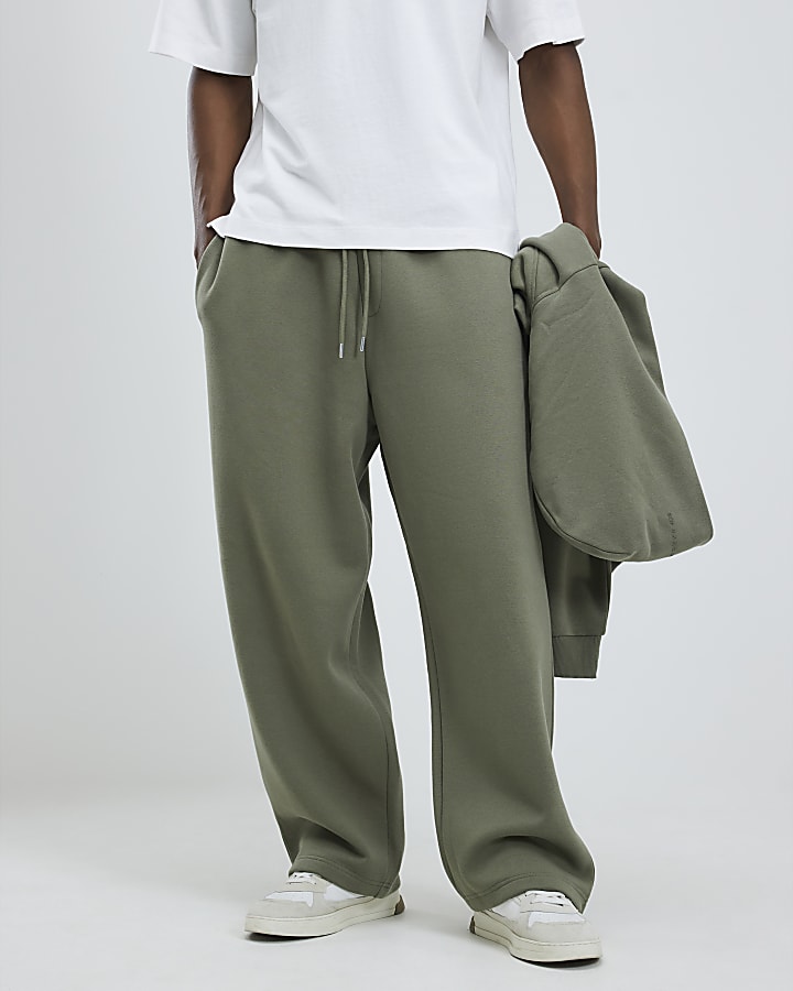 River Island Khaki Wide Leg Joggers