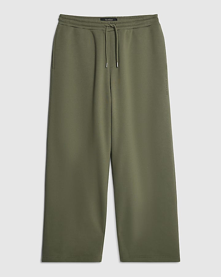 river island Khaki Wide Leg Joggers