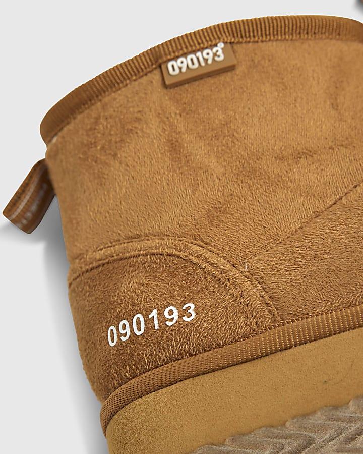 river island Mini Boys Beige Fur Lined Boots
