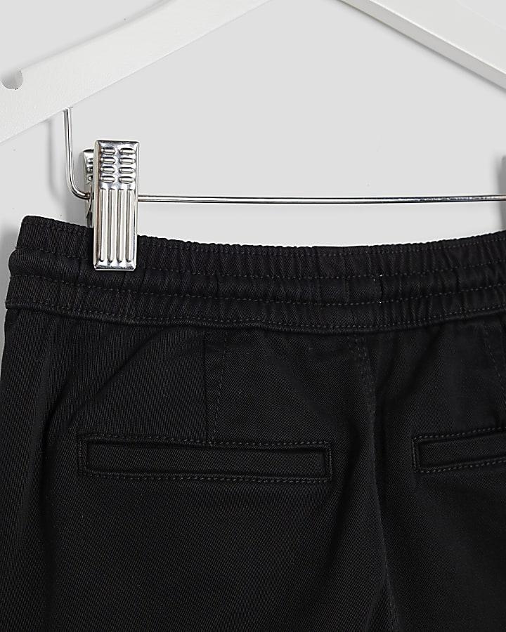 River Island Mini Boys Black Cargo Trousers