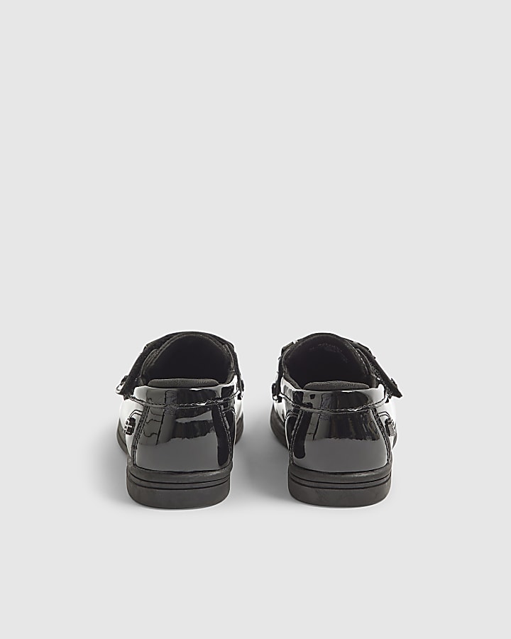 River Island Mini Boys Black Patent Loafers
