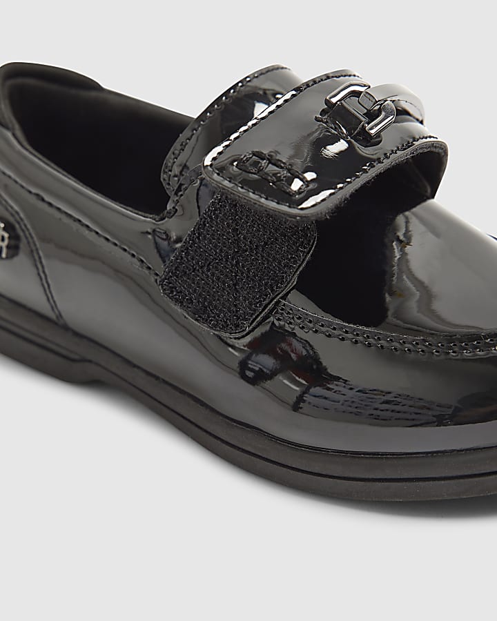 river island Mini Boys Black Patent Loafers