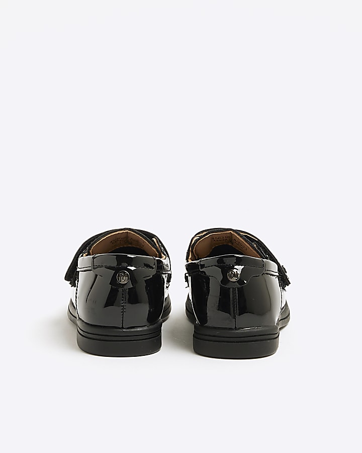 River Island Mini Boys Black Patent Tassel Loafers