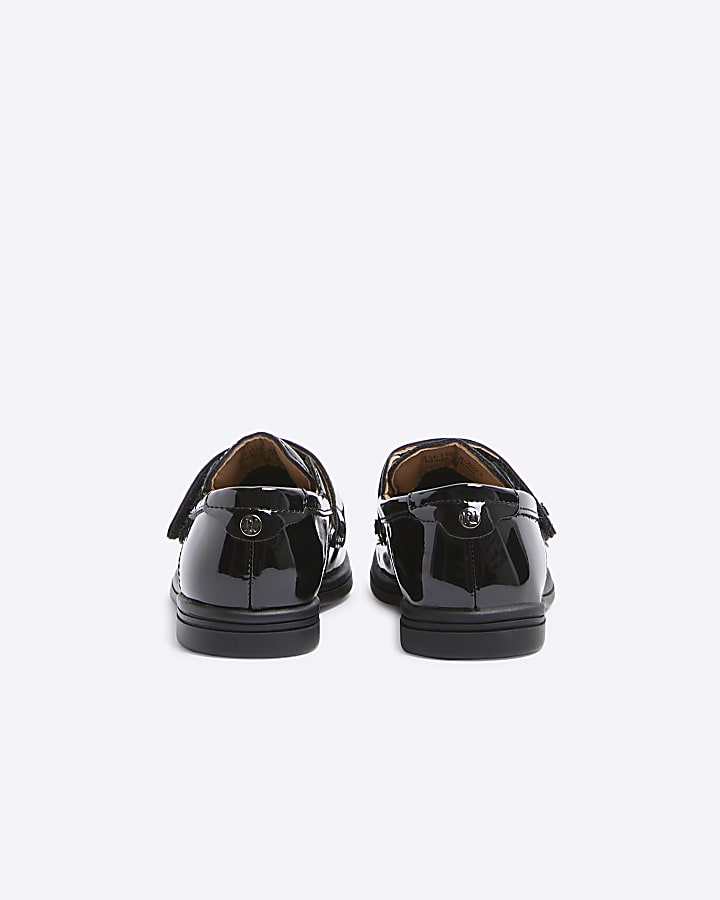 River Island Mini Boys Black Patent Tassel Loafers