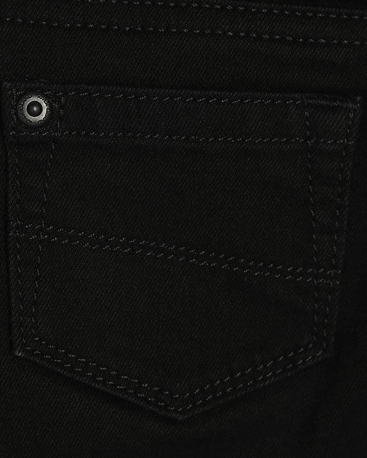 river island Mini Boys Black Relaxed Skinny Jeans