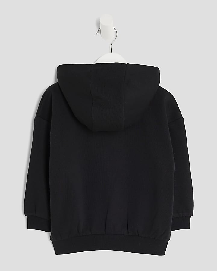 River Island Mini Boys Black RI Hoodie