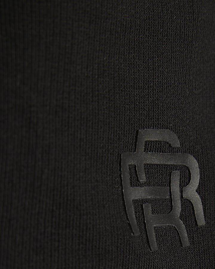 river island Mini Boys Black RR Shorts Set