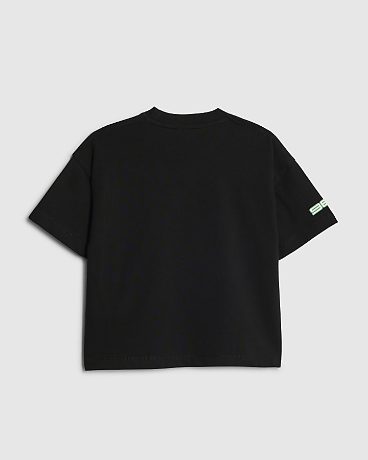 River Island Mini Boys Black Turbo Series T-Shirt
