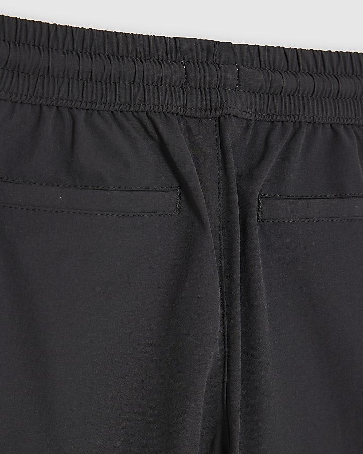 River Island Mini Boys Black Zip Cargo Trousers