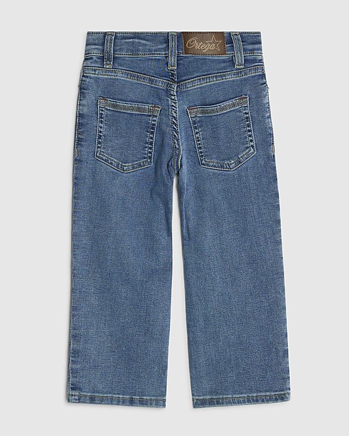 River Island Mini Boys Blue Washed Straight Jeans