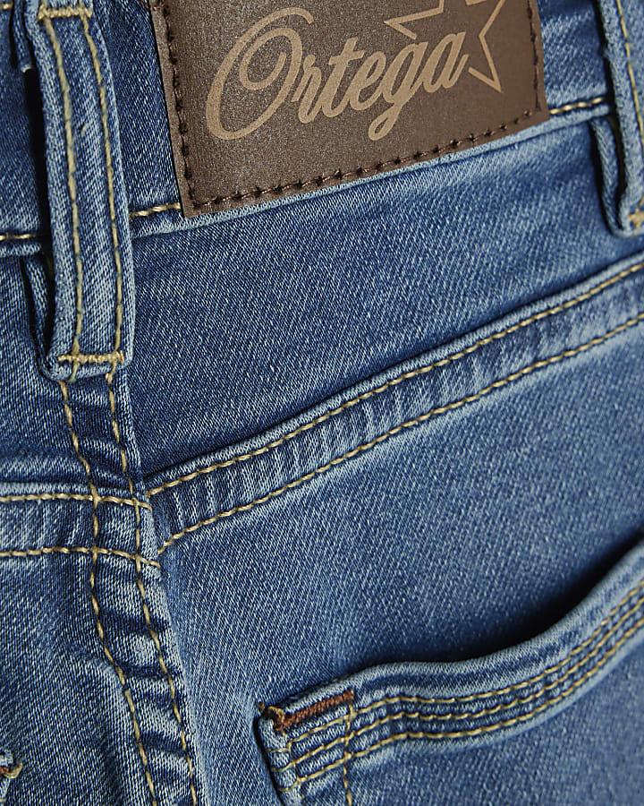 River Island Mini Boys Blue Washed Straight Jeans