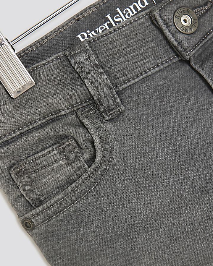 River Island Mini Boys Grey Stretch Tapered Jeans