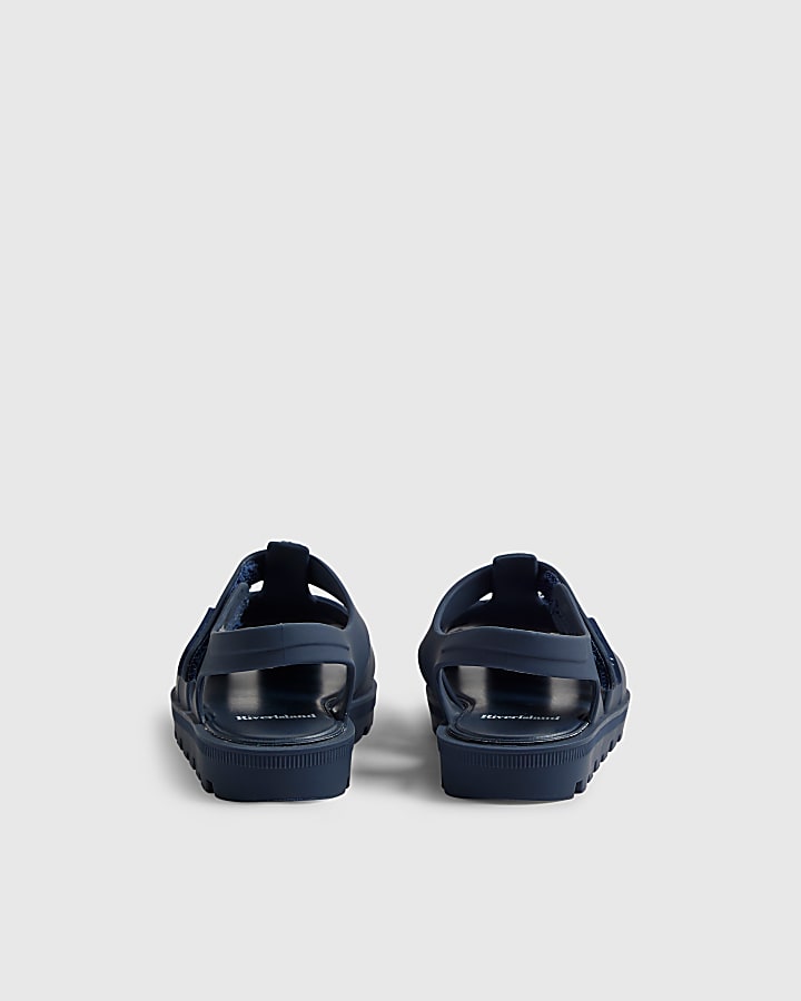 River Island Mini Boys Navy Caged Jelly Sandals