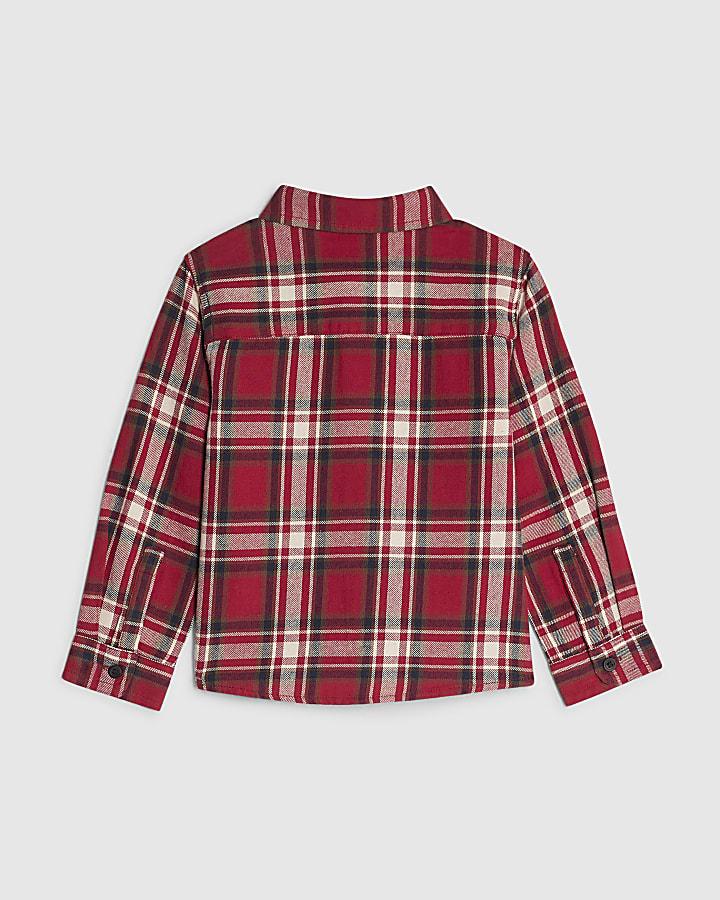 River Island Mini Boys Red Check Shirt