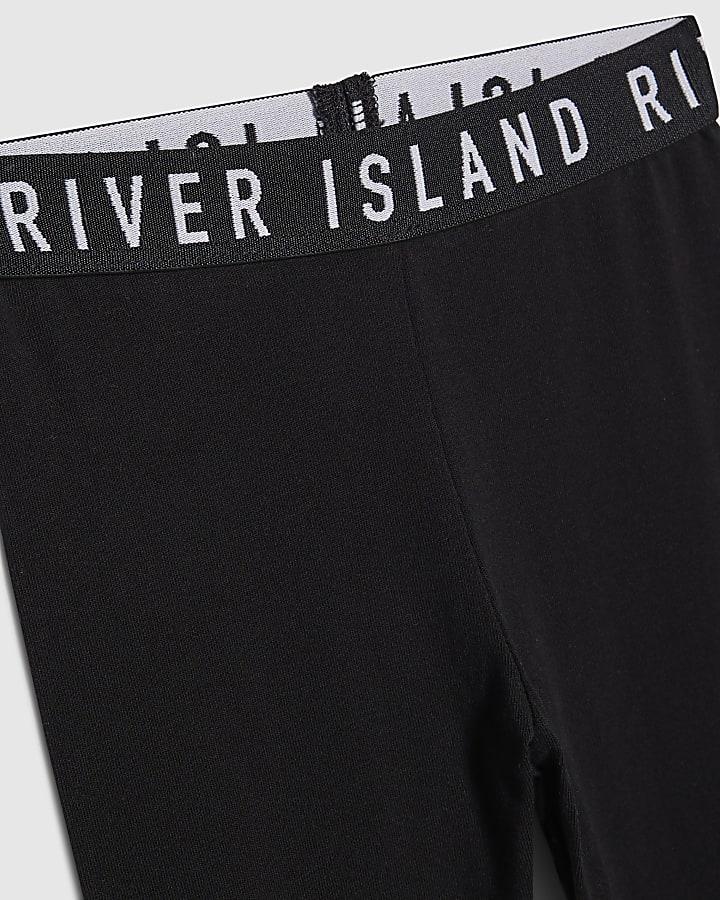 river island Mini Girls Blue 3D Bow Sweatshirt Set