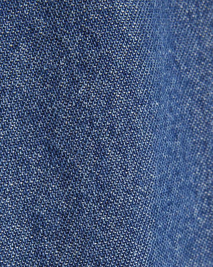 river island Mini Girls Blue Wide Leg Jeans