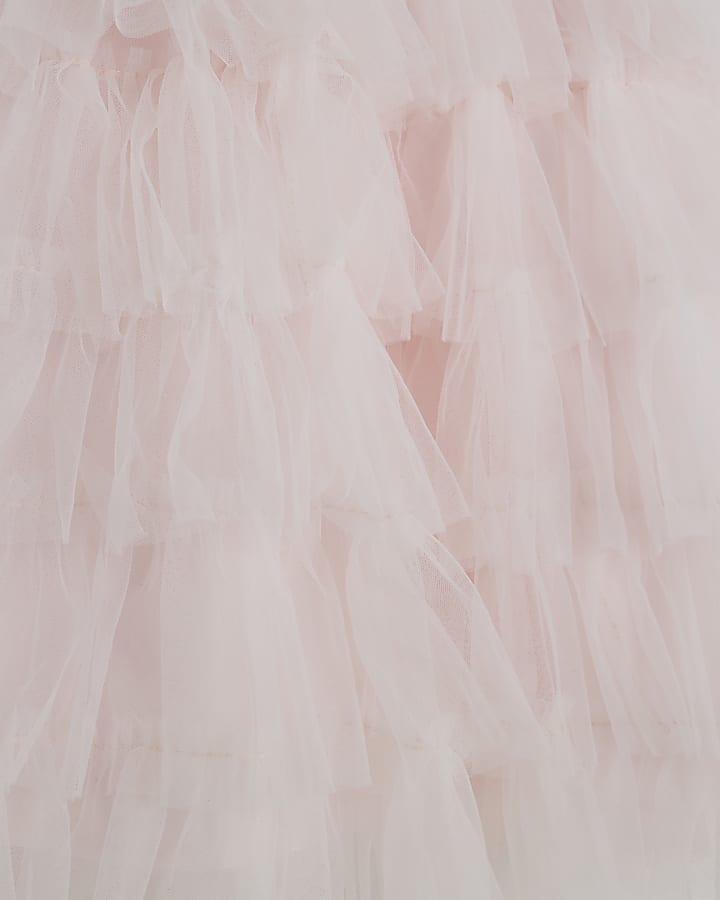 River Island Mini Girls Pink Sequin Tulle Dress