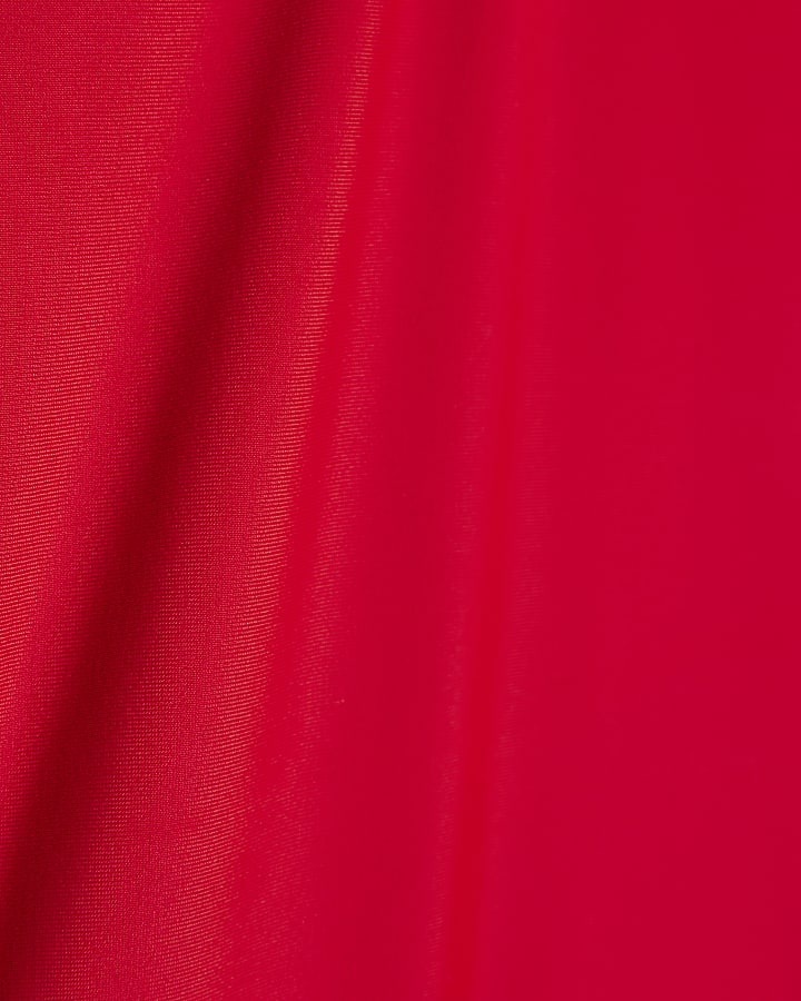 river island Mini Girls Red Heart Frill Swimsuit