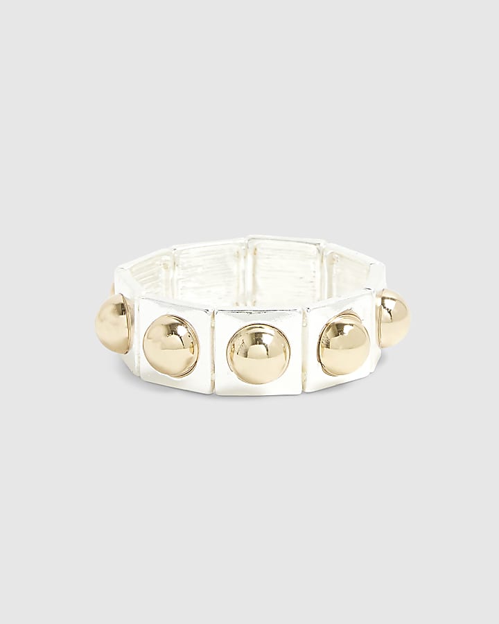 River Island Mixed Metal Studded Bracelet