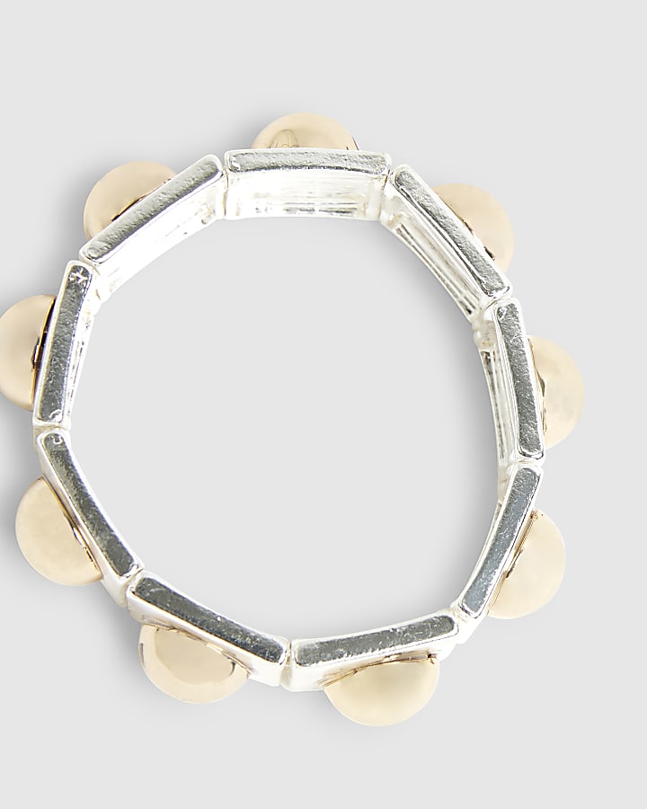 River Island Mixed Metal Studded Bracelet