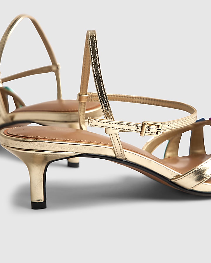 river island Multi Colour Caged Court Heels