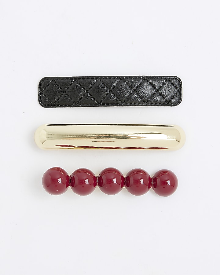 River Island Multi Colour Pack Of 3 Hair Clips