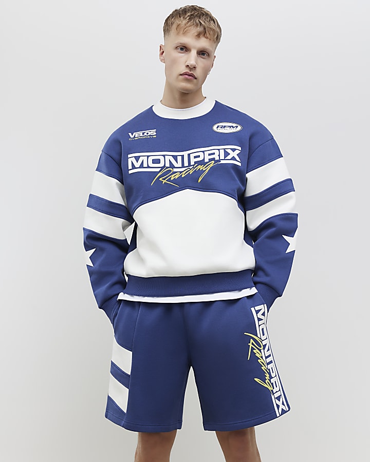 River Island Navy Jort Fit Mont Prix Shorts