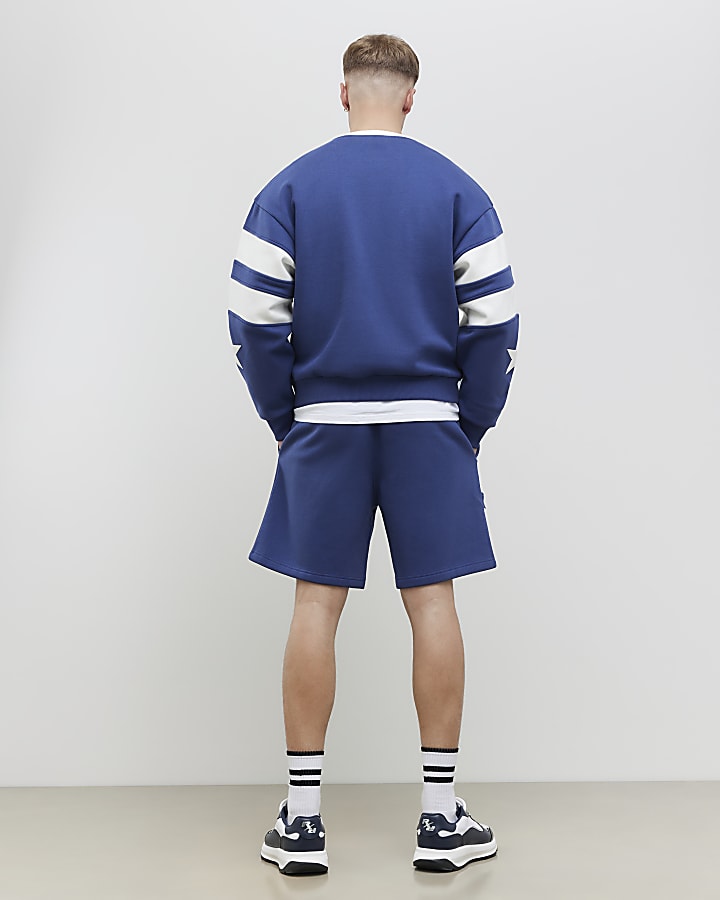 River Island Navy Jort Fit Mont Prix Shorts