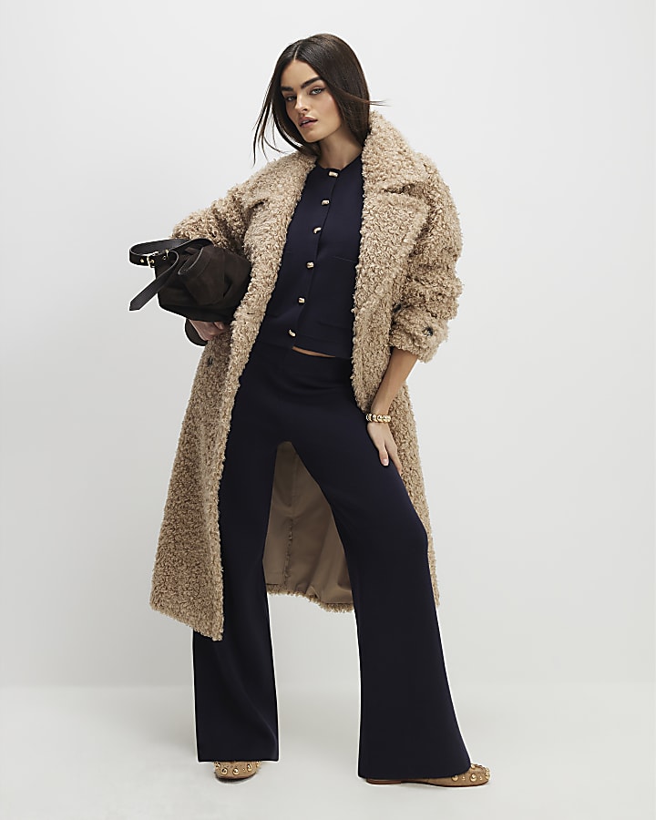 River Island Navy Knitted Waistcoat