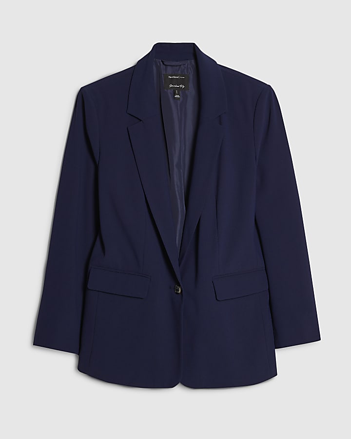 river island Navy Single Breasted Blazer