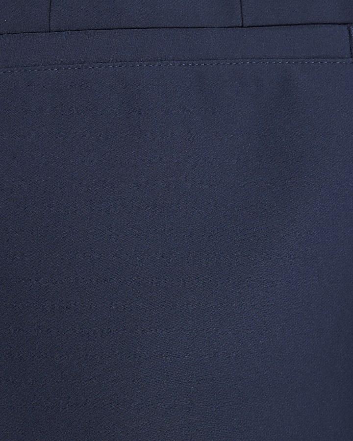 river island Navy Skinny Fit Suit Trousers