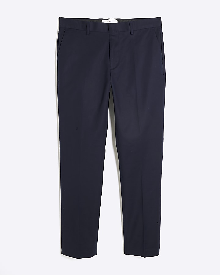 river island Navy Slim Fit Chino Trousers