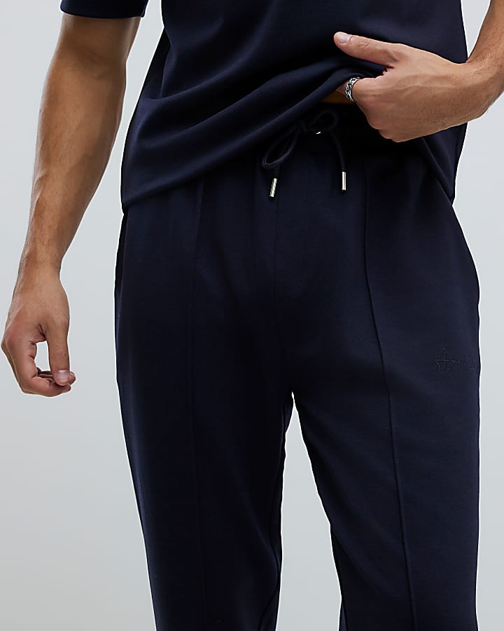 River Island Navy Slim Fit Joggers