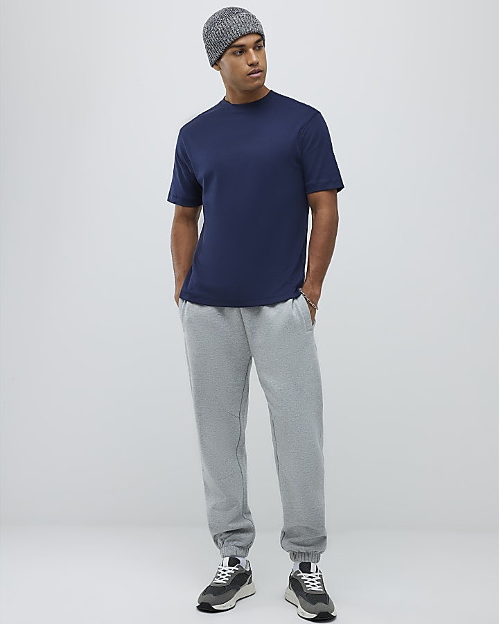 River Island Navy Slim Fit T-Shirt