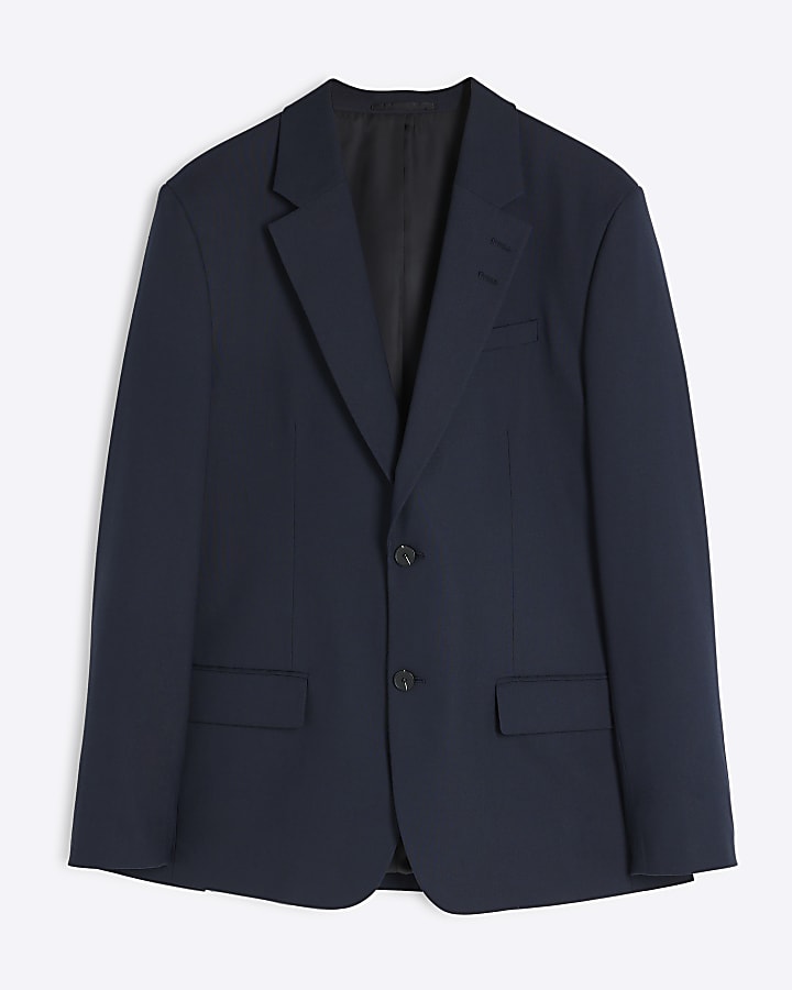 river island Navy Tailored Suit Jacket