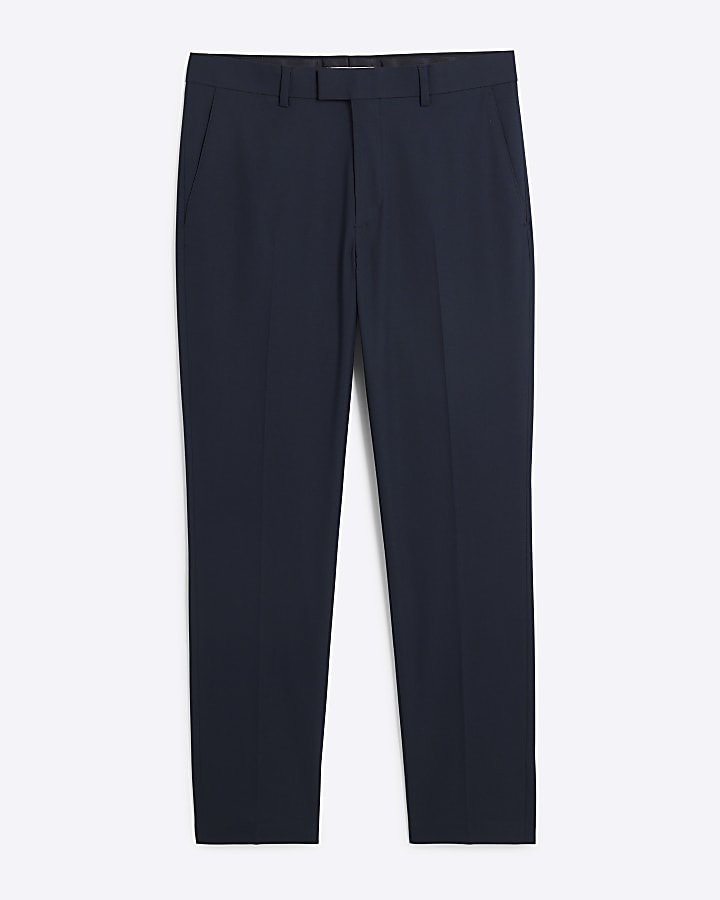 river island Navy Tailored Suit Trousers