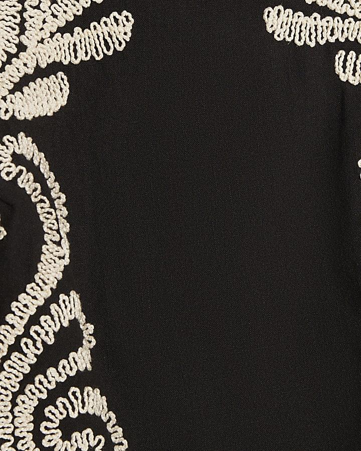 River Island Petite Black Craft Stitch Tank Top