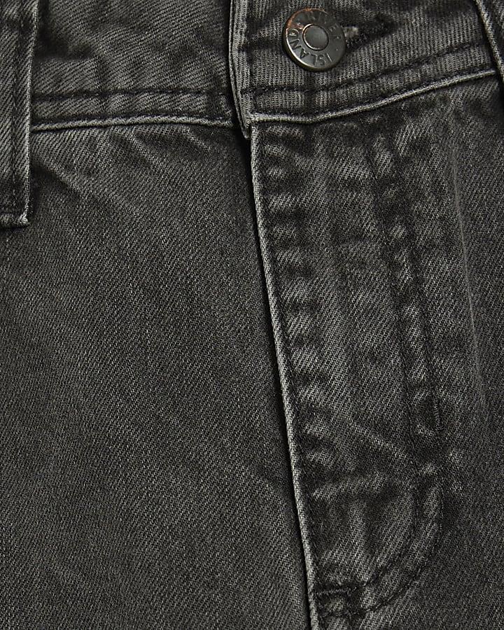 River Island Petite Black Seamed Barrel Leg Jeans