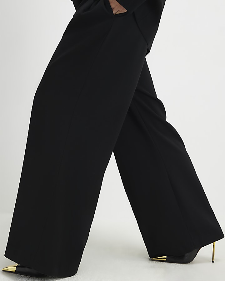 River Island Petite Black Wide Leg Trousers