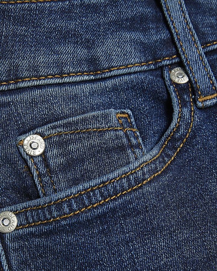 River Island Petite Blue Mid Rise Flared Jeans