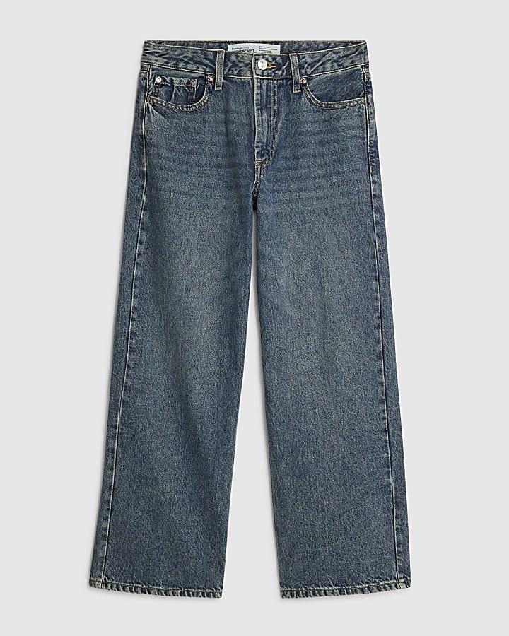 river island Petite Blue Relaxed Straight Jeans