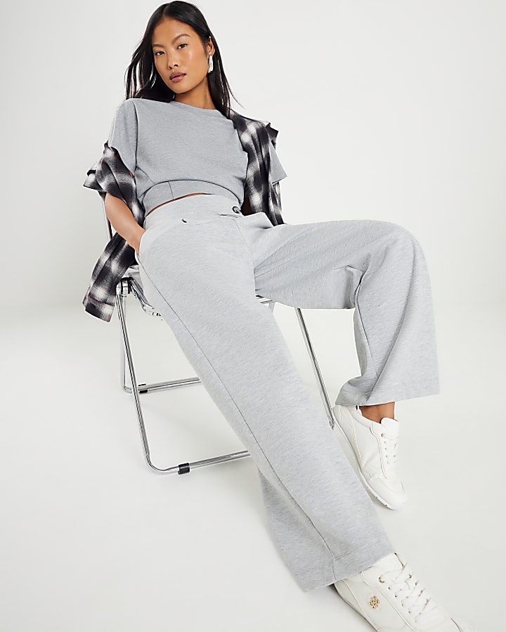 River Island Petite Grey Tailored Trousers